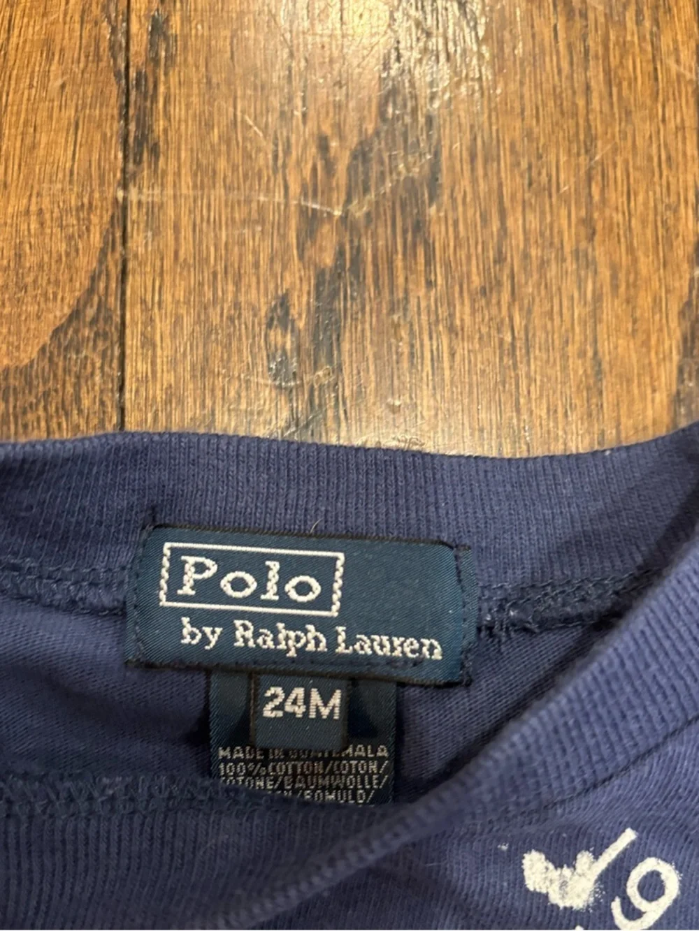 Ralph Lauren Navy Graphic Anchor Tee boys size 24 months